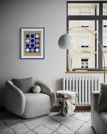 A3 Data Stone silkscreen presented framed and ready to hang