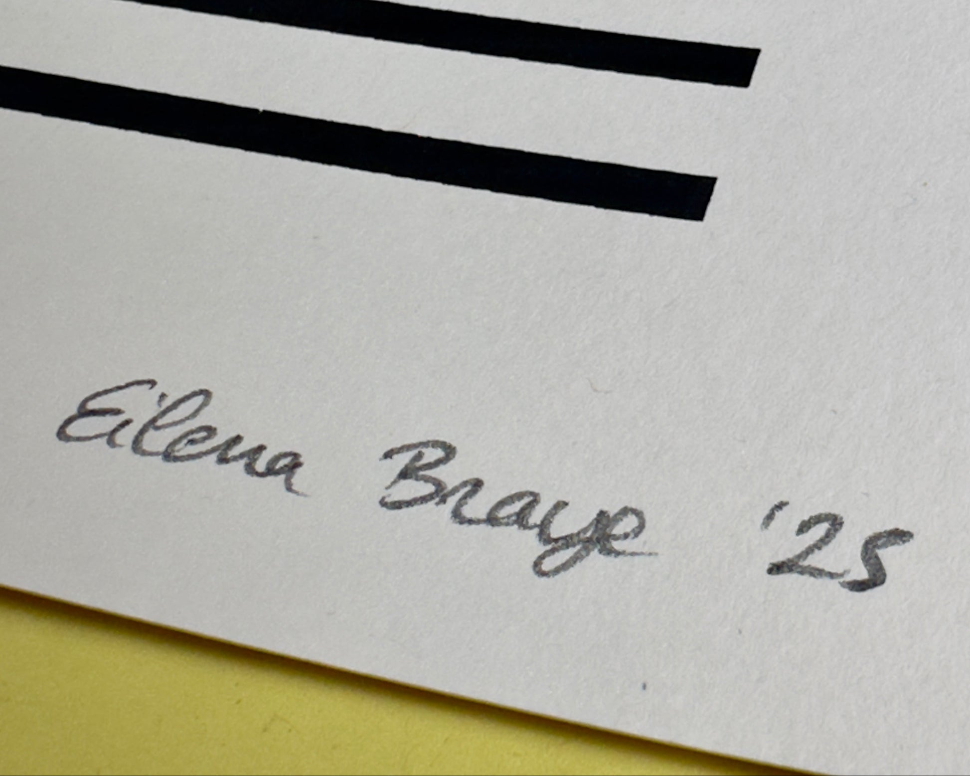 Detail of Biocode — signed & numbered (edition of 50), layered silkscreen texture.