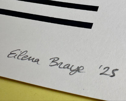 Detail of Biocode — signed & numbered (edition of 50), layered silkscreen texture.